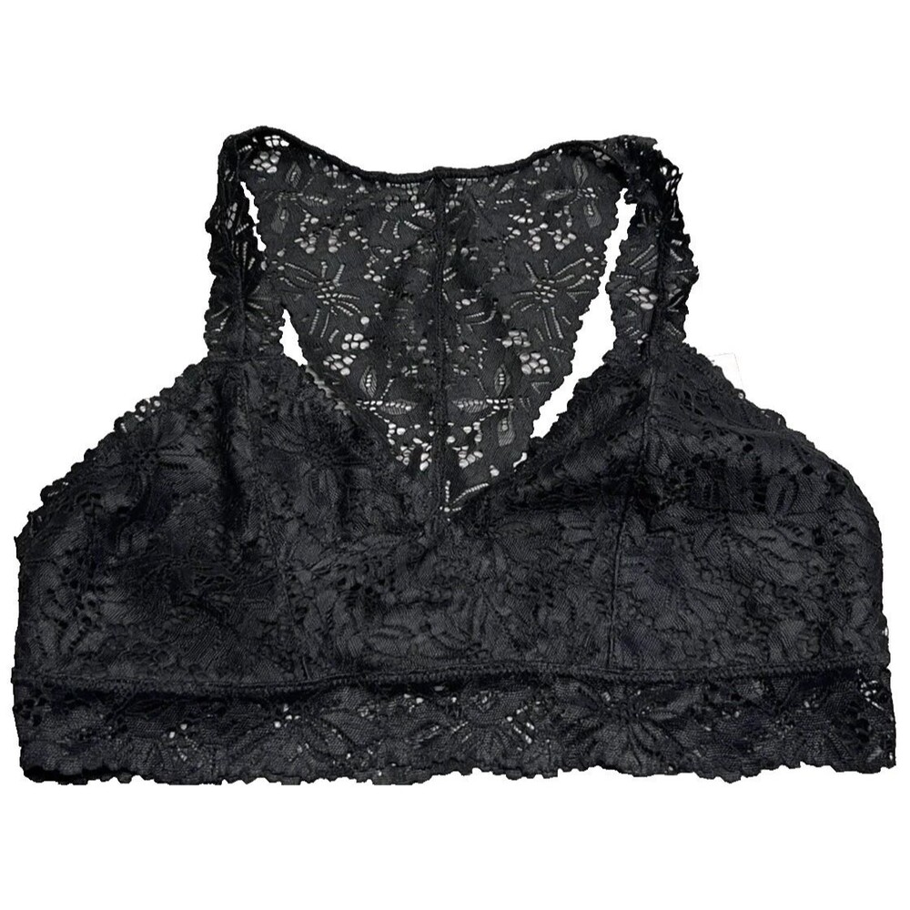 BKK Chance Womens Black Lace Bralette Size 2X